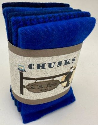 Wool Chunks - Blues - 5pc. - 9' x 10' each