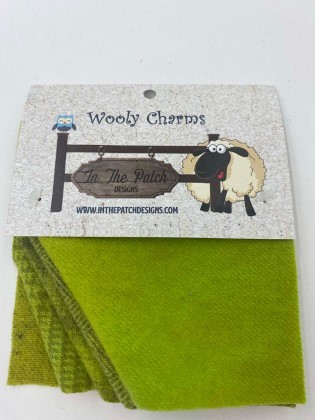 Wooly Charms - Chartreuse - 5' Squares