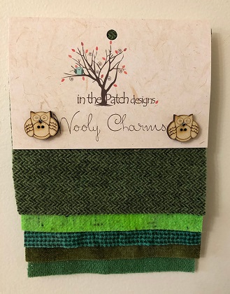 Wooly Charms - Greens - 5' Squares