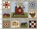 3 Wishes - On The Farm - 36^ Barn Panel, Multi