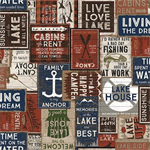 Clothworks - On Lake Time - Signs, Multi