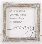 Framed Wooden Sign - ^There's This Boy^