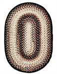 Braided Rug - Black Mist (Ultra Dorable), 4' X 6' (Oval)