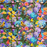 Studio E - Hydrangea Garden - Digital - Collage, Cobalt