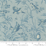 Moda - Antoinette - Aviary De Trianon Floral, Ciel Blue