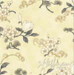 Hoffman California - Zen Garden - Magnolias, Cream/Gold