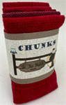 Wool Chunks - Reds - 5pc. - 9^ x 10^