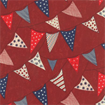 Moda - Red White & Free - Buntings, Red