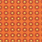 Moda - Bobbins & Bits - Circles, Tangy Orange