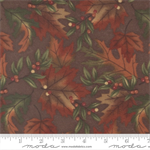 Moda - Fall Melody Flannel - Autumn Leaves, Brown