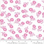 Moda - Flower Sacks - Flowers Bows, Pink/White