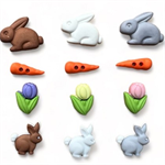 Buttons - Buttons Galore - Bunny Fun, Assorted