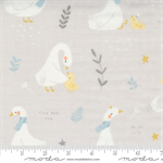 Moda - Little Ducklings - 60^ Nursery Ducks Gauze, Warm Gray