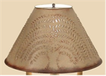 LAMP SHADE - TIN (WILLOW TREE) BUTTERMILK/RED 17^