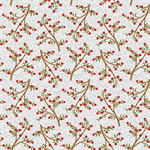 Studio E - Snow Place Like Home - Tossed Berry Branches, Gray
