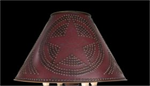 LAMP SHADE - TIN (STAR) RED OVER BLACK 17^