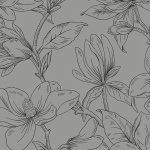 Blank Quilting - Blossom Vine - Floral, Dark Gray