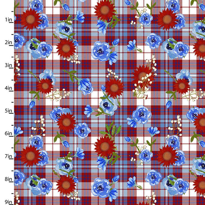 3 Wishes - American Spirit - Plaid Floral, Multi