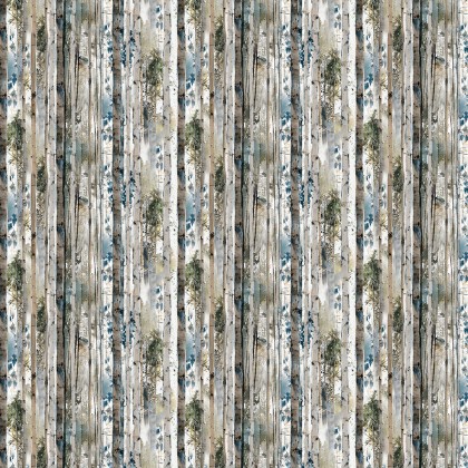 3 Wishes - Blue Autumn - Rustic Birch, Multi