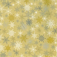3 Wishes - Sparkle - Glitter Snowflakes, Silver/Gold
