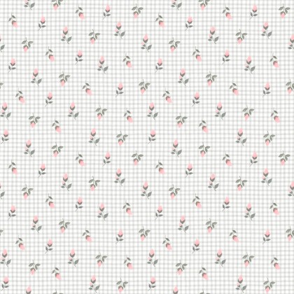 3 Wishes - Sweet Woodland - Rosey Gingham, White