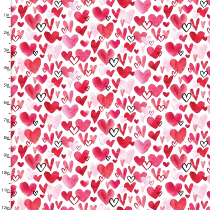 3 Wishes - True Love - Hearts A Flutter, White