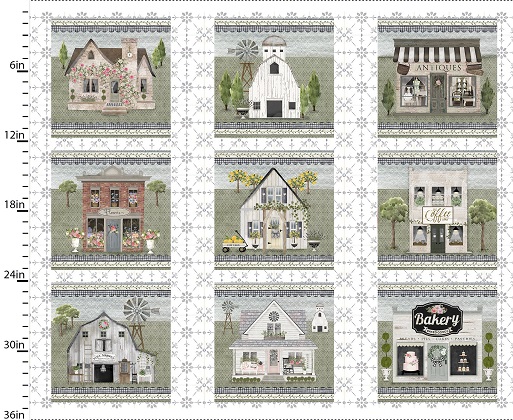 3 Wishes - White Cottage Farm - 36' Village Panel, Multi