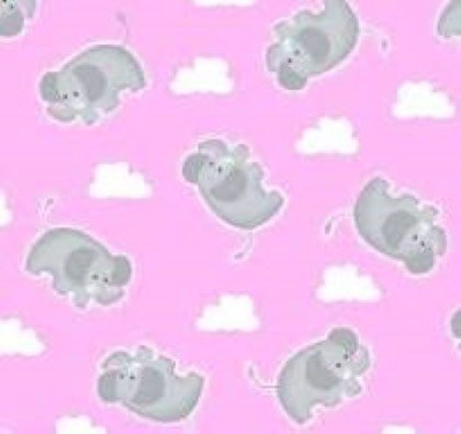 A.E. Nathan - Comfy Flannel Prints - Elephant, Pink