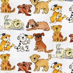 A.E. Nathan - Comfy Flannel Prints - Good Puppy, Gray