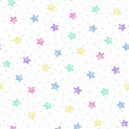 A.E. Nathan - Comfy Flannel Prints - Multi Stars, Pastel