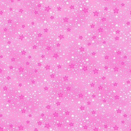 A.E. Nathan - Comfy Flannel Prints - Pink & White Stars, Pink