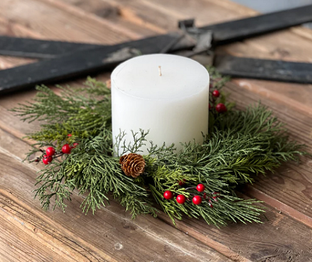 Alpine w/ Berries Candle Ring | 10'