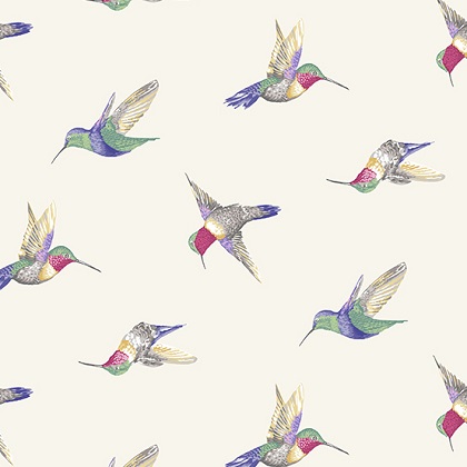 Andover - Avalon - Hummingbirds, Cream
