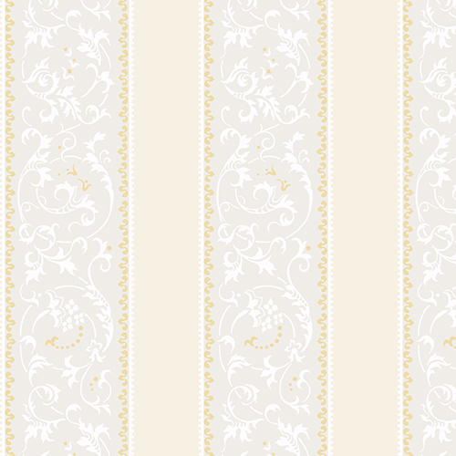Andover - Downton Abby - Celebration - Wallpaper Stripe, Taupe/Gold