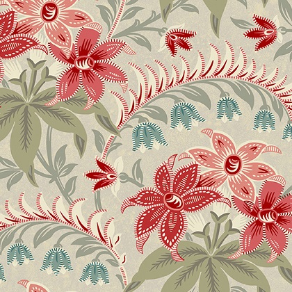 Andover - Tradewinds - Large Floral Print, Oyster