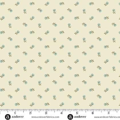 Andover Fabrics - Dahlia - Pincushion Flower, Linen