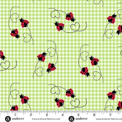 Andover Fabrics - Little Ladies - Twin Treasures, Fern