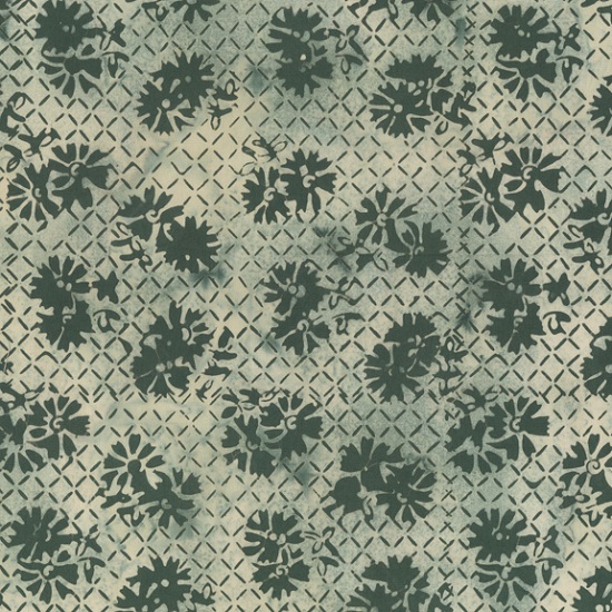 Anthology - Autumn Gray Batiks - Floral Fence, Grey