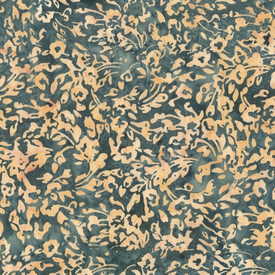 Anthology - Autumn Gray Batiks - Lined Leaves, Sahara