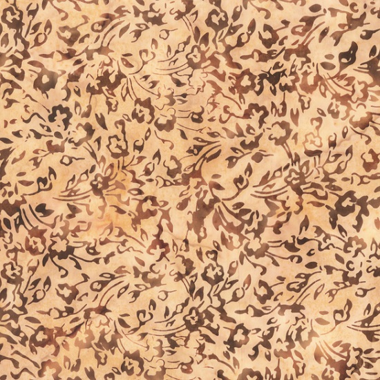 Anthology - Autumn Gray Batiks - Lined Leaves, Sienna