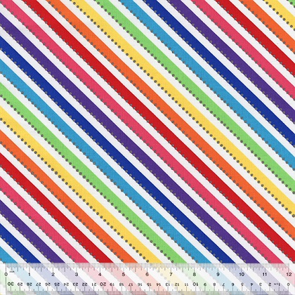 Anthology - Be Colourful - Magic Bias Stripe, White/Rainbow