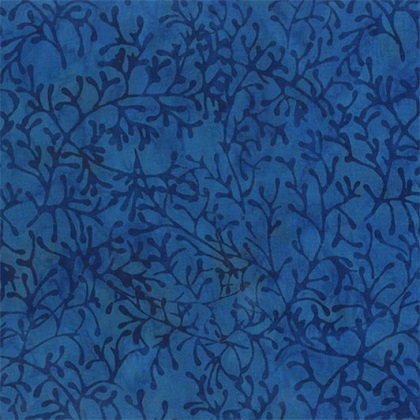 Anthology - Peacock Batiks - Branches, Blue