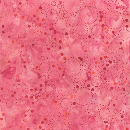 Anthology - Plum and Citrus Batiks - Dotted Circles, Pink
