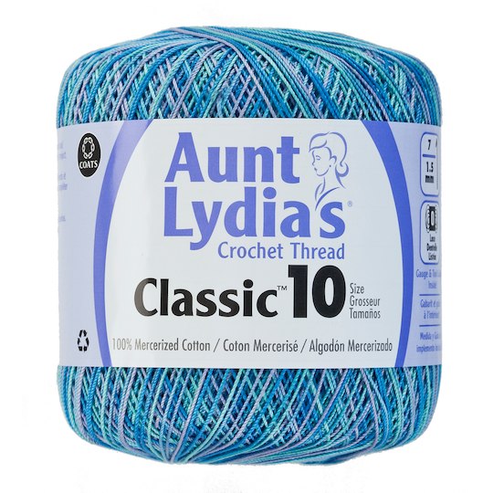 Aunt Lydia's Classic Crochet Thread - Size 10 - 350 yds; Ocean