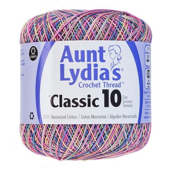 Aunt Lydia's Classic Crochet Thread - Size 10 - 350 yds; Pastels