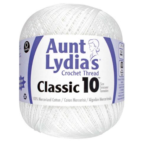 Aunt Lydia's Crochet Thread - 1000 yds; White