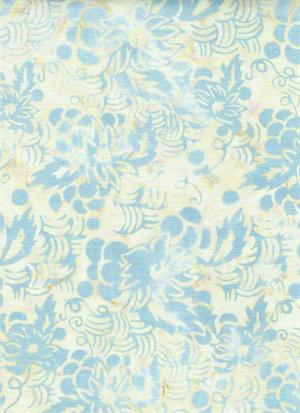 Batik Textiles - Batiks - I Sea Spots - Floral, White