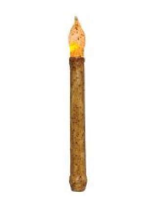 Battery Candle - Burnt Ivory/Cinnamon Taper, 9'