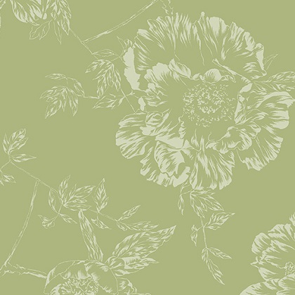 Benartex - 108' Shadow Flower, Moss Green