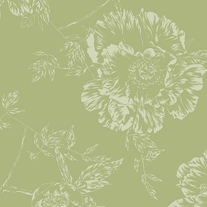 Benartex - 108' Shadow Flower, Moss Green